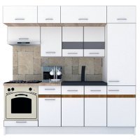 Bucatarie BIGMAR 230 A Wenge / Decor Alb